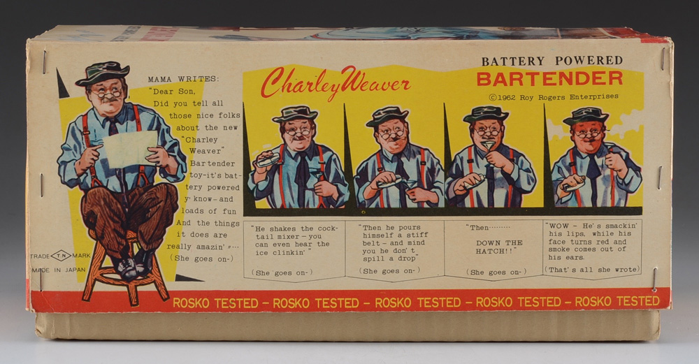 Vintage Charley Weaver Battery Operated Bartender