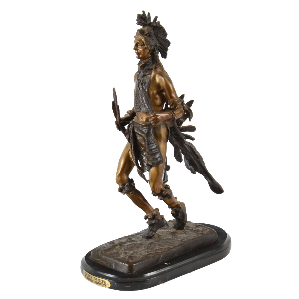 Frederic Remington Reproduction Bronze of "Indian Dancer"