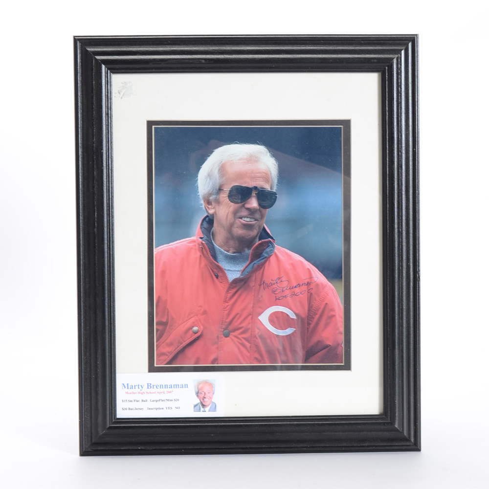 Marty Brennaman Signed Photo  COA