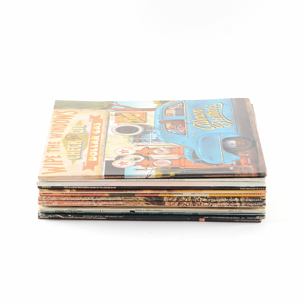 Collection of Allman Brothers Band and Associated Solo Vinyl Records