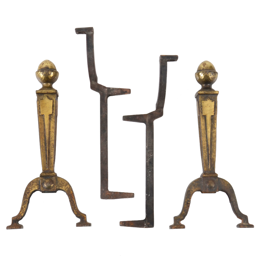 Vintage Cast Iron Andirons