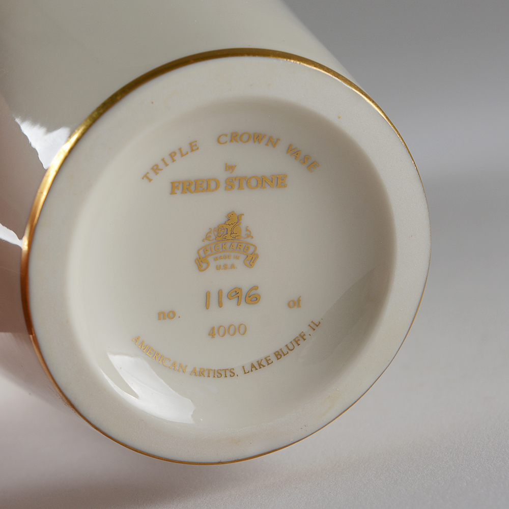 Limited Edition Triple Crown Vase by Fred Stone