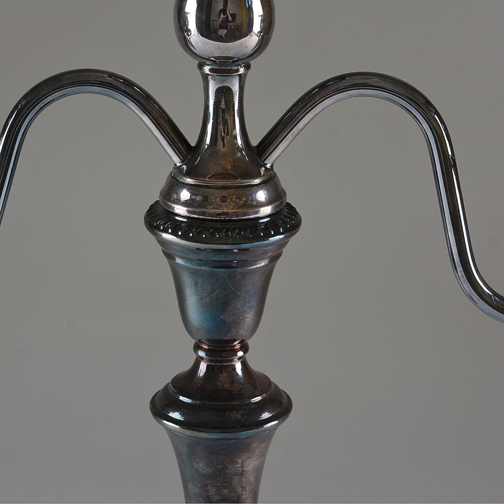 Pair of Silver Plate Candelabra Inserts