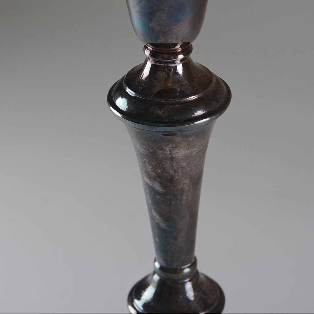 Pair of Silver Plate Candelabra Inserts