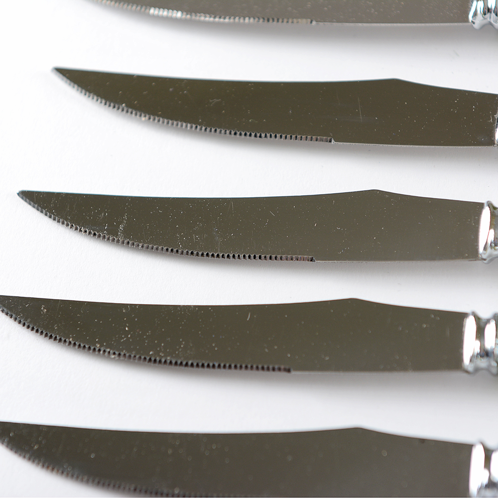 Prill Sheffield England "Floraine" Porcelain Handled Knife Set