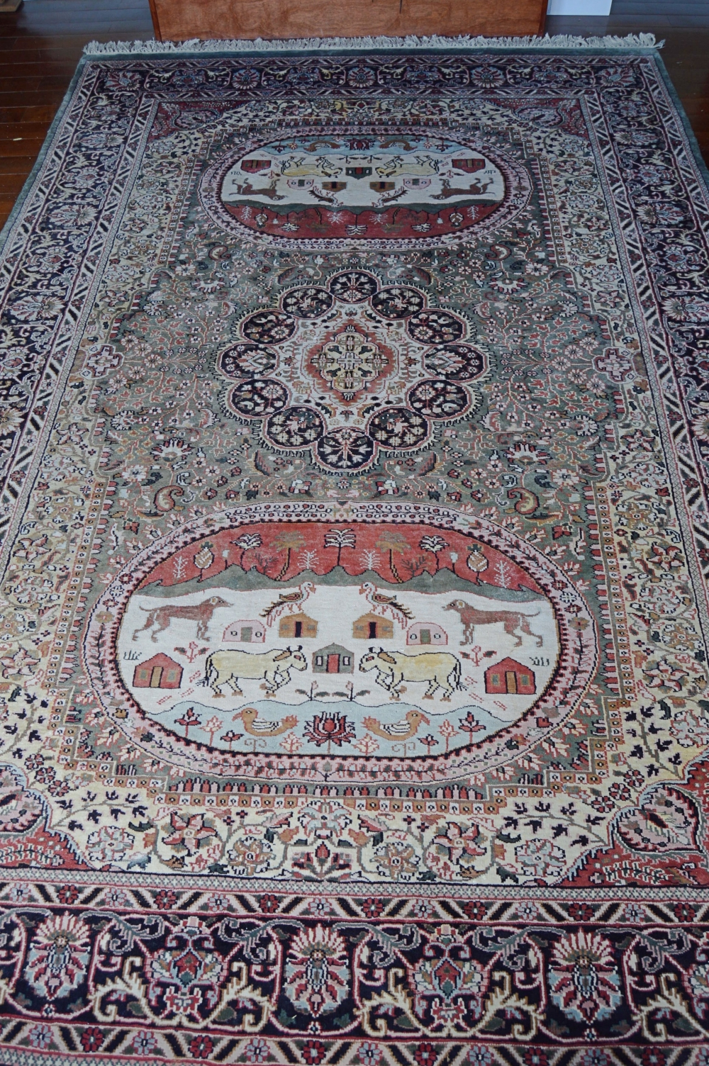 Unique and Unusual Silk Tabatabai Area Rug
