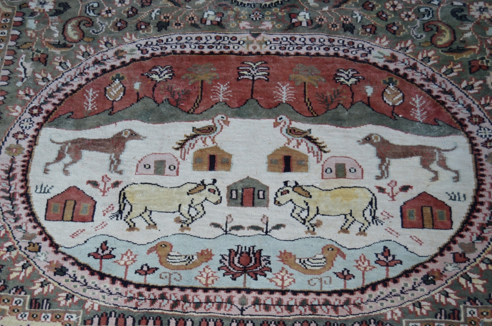 Unique and Unusual Silk Tabatabai Area Rug