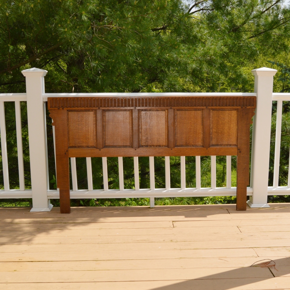 Mission Style Oak Headboard