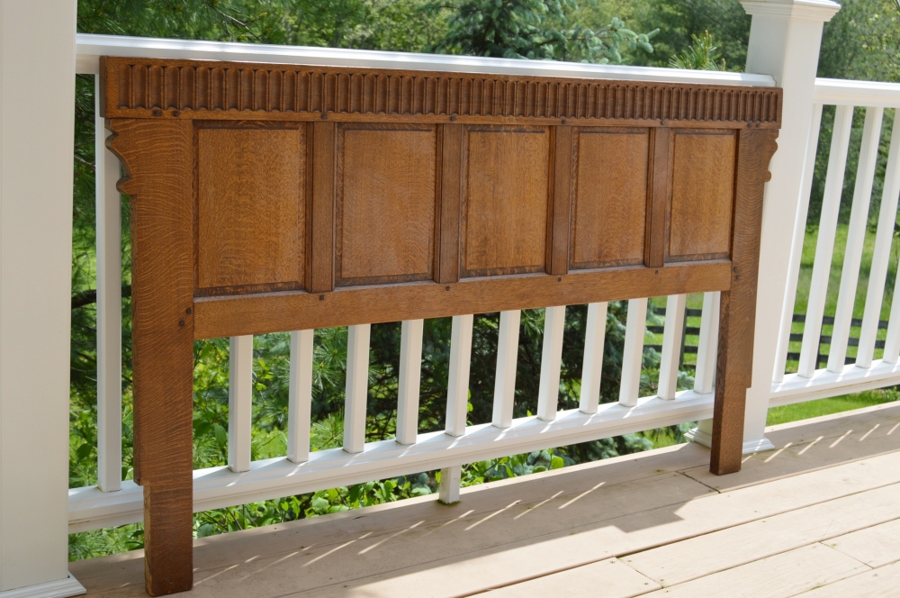Mission Style Oak Headboard