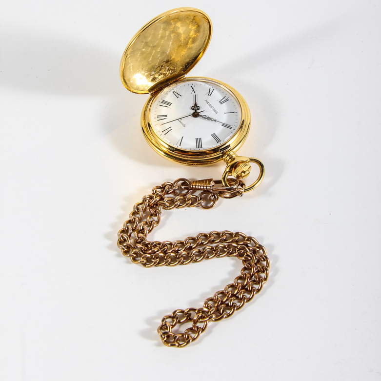Majestron Gold Tone Pocket Watch