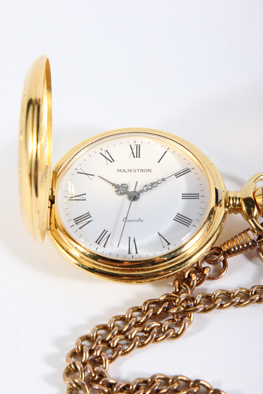 Majestron Gold Tone Pocket Watch