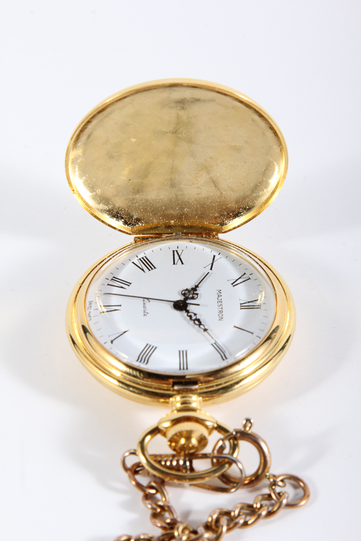 Majestron Gold Tone Pocket Watch