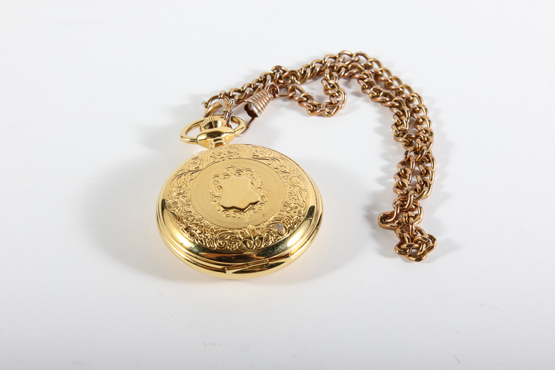 Majestron Gold Tone Pocket Watch