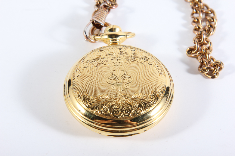 Majestron Gold Tone Pocket Watch