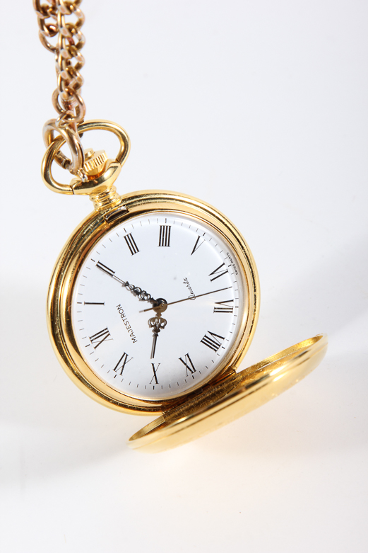 Majestron Gold Tone Pocket Watch