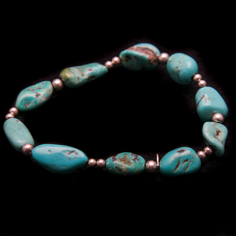 Assortment of Sterling Silver Beaded Bracelets