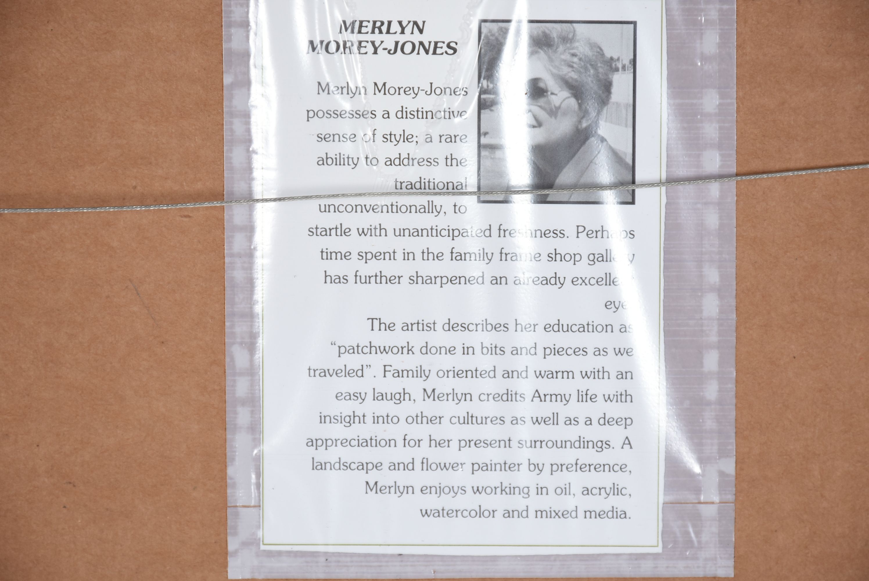 Signed Merlyn Morey Jones Mixed Media "Swan Song"