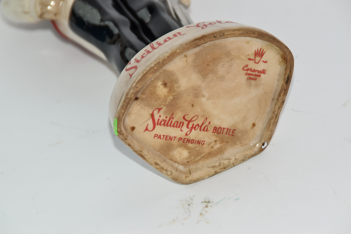 Vintage Sicilian Gold Liquor Bottle