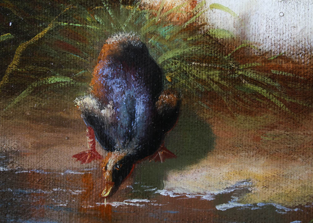 Original Wildlife Oil Painting By Borofsky