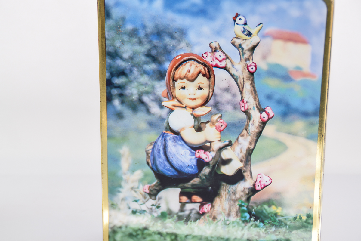 Pair of Vintage Hummel and Silver Crane Co. Tins