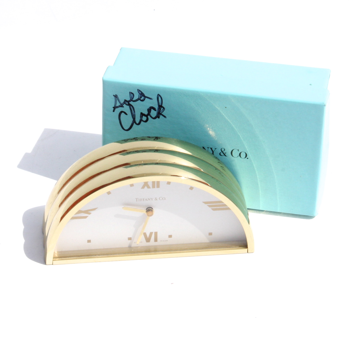 Tiffany & Co. Brass Mantel Clock