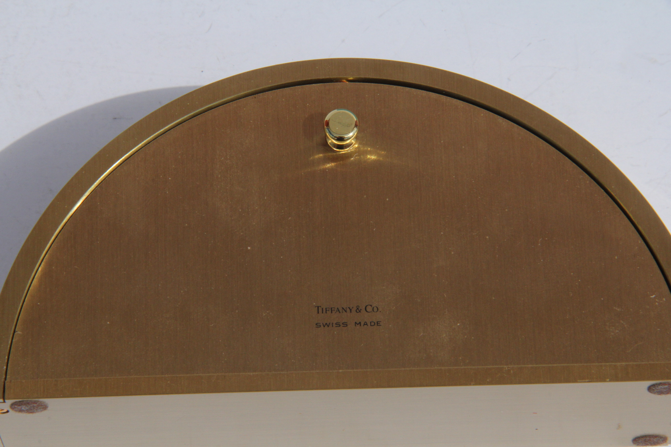 Tiffany & Co. Brass Mantel Clock