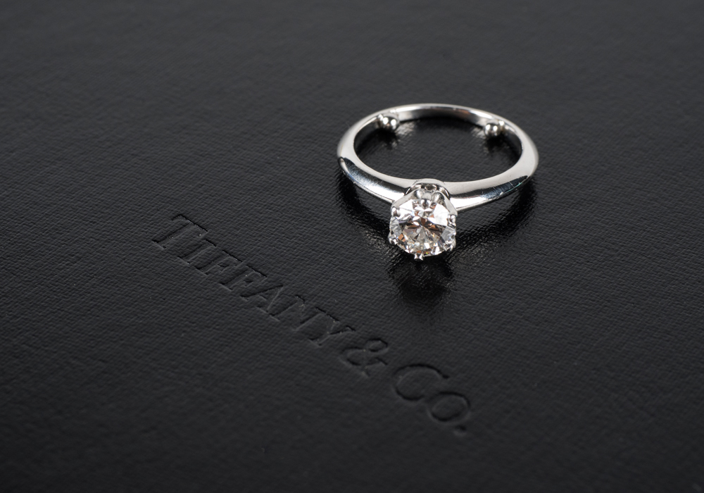 TIFFANY & Co. Platinum Diamond Solitaire Ring