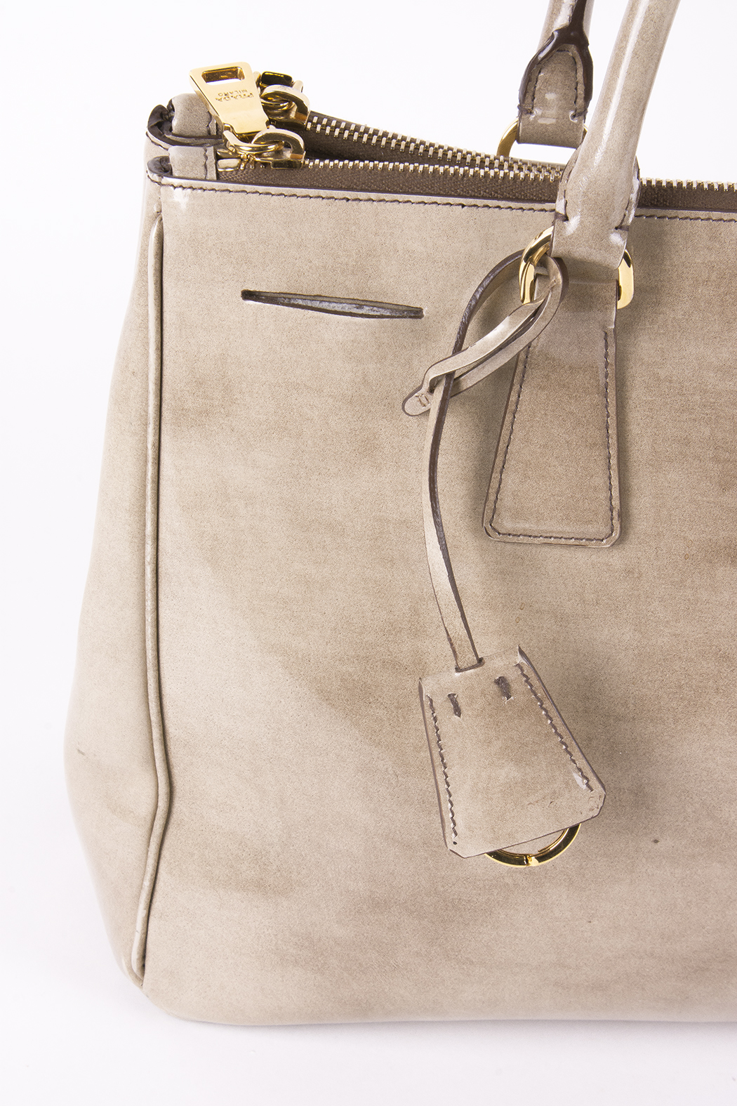 Prada "Spazzolato" Double Zip Tote