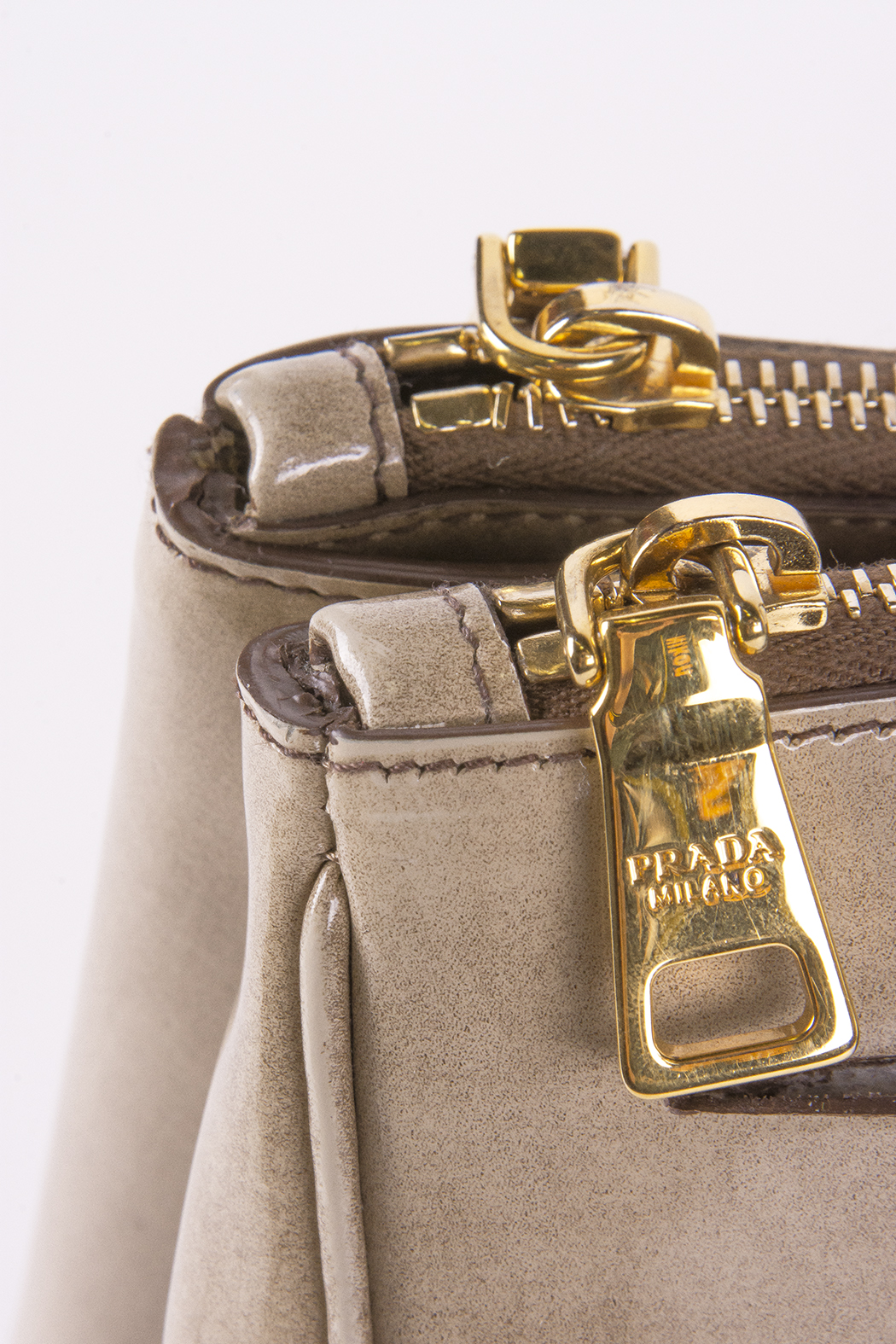 Prada "Spazzolato" Double Zip Tote