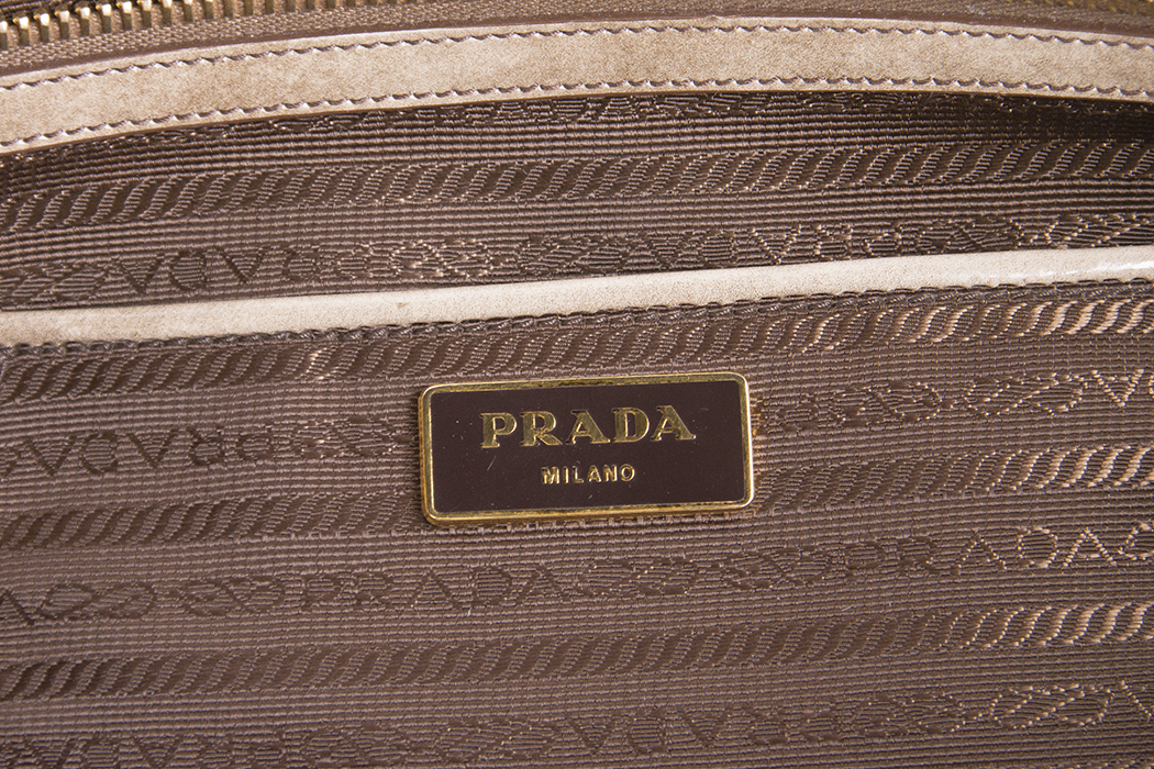 Prada "Spazzolato" Double Zip Tote