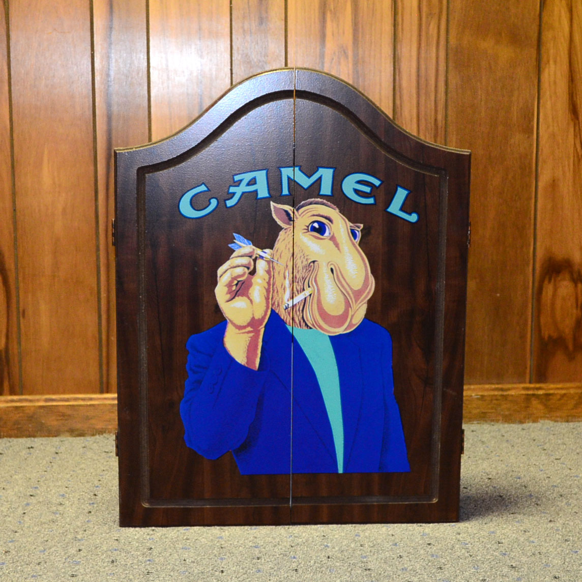 Joe Camel Branded Dartboard Cabinet