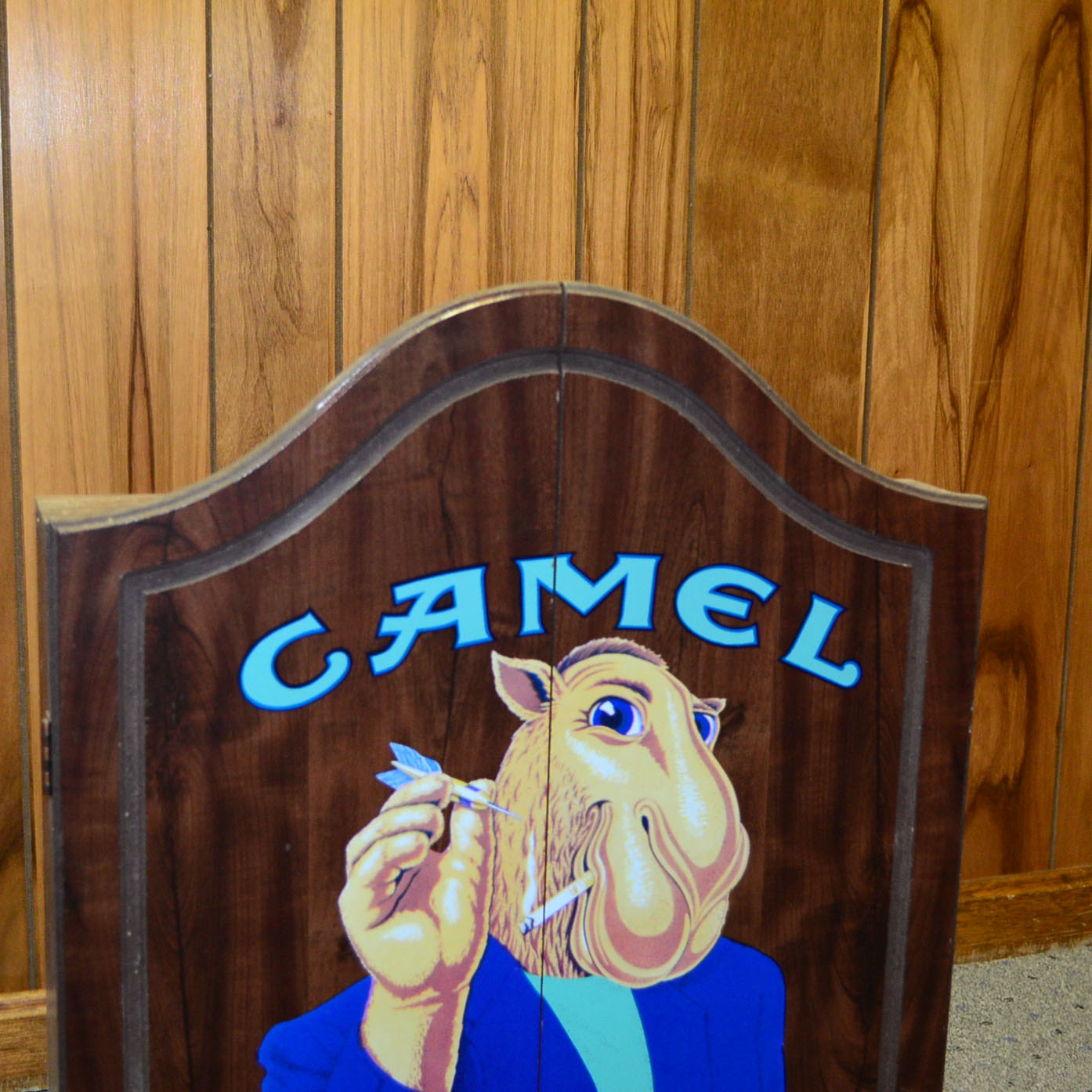 Joe Camel Branded Dartboard Cabinet