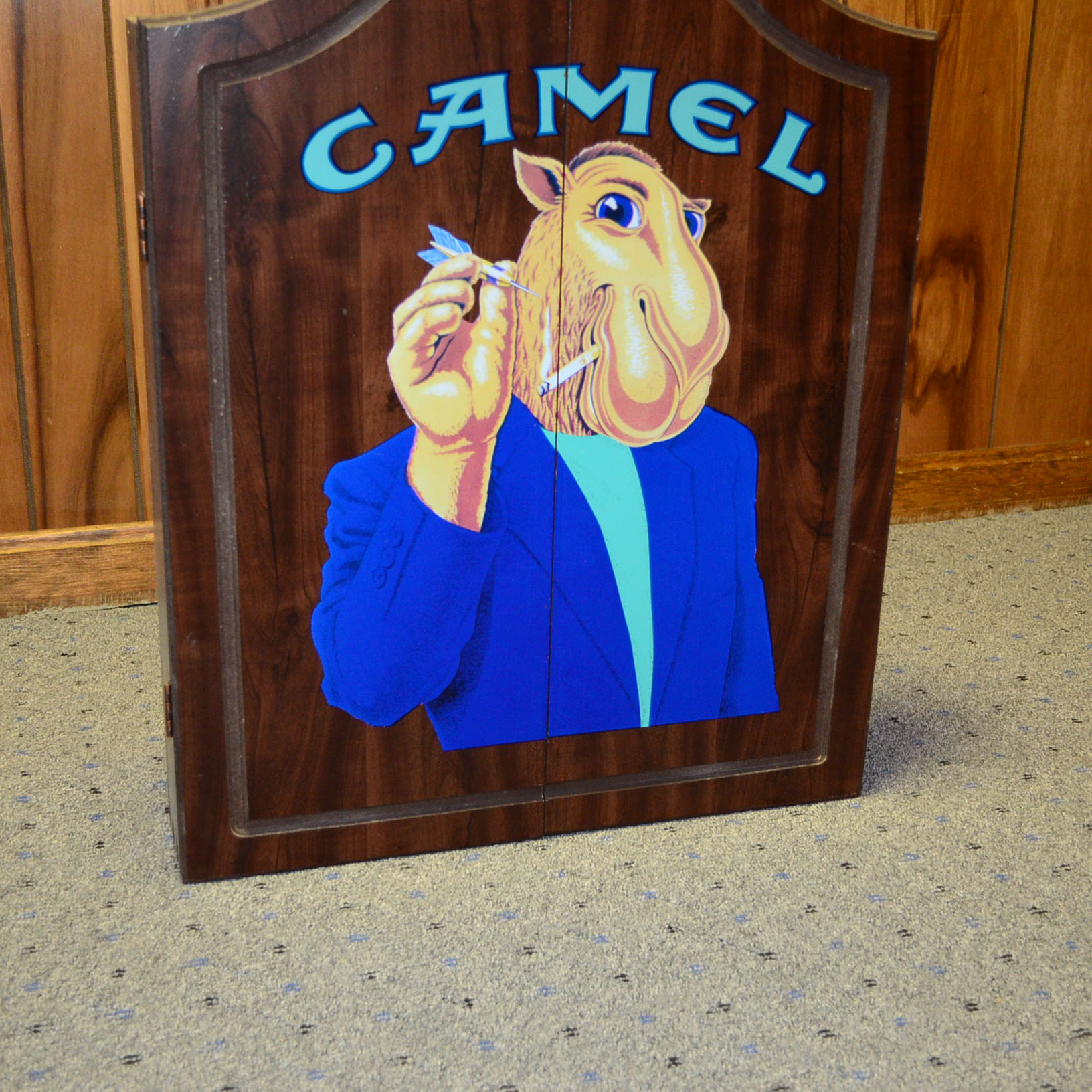 Joe Camel Branded Dartboard Cabinet
