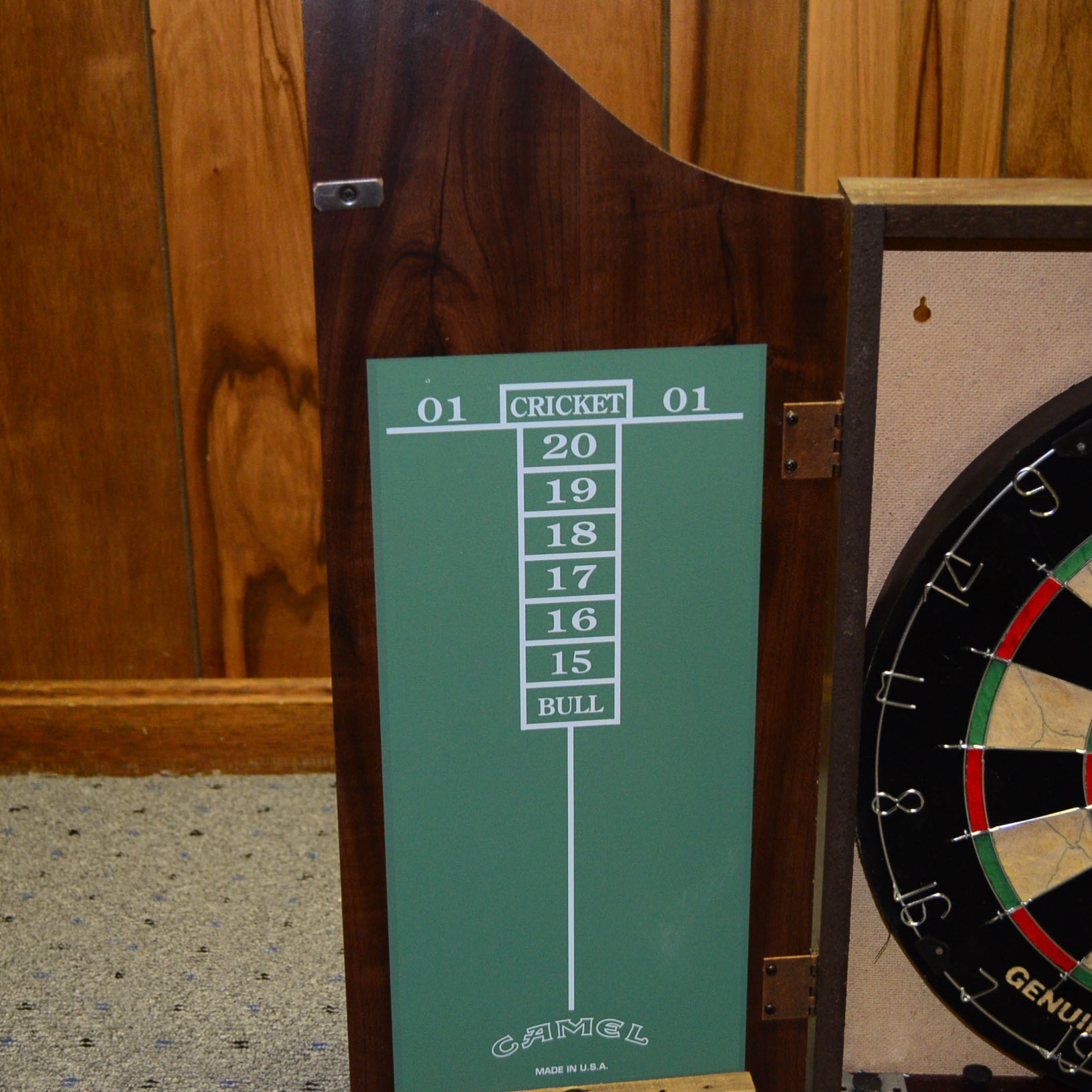 Joe Camel Branded Dartboard Cabinet