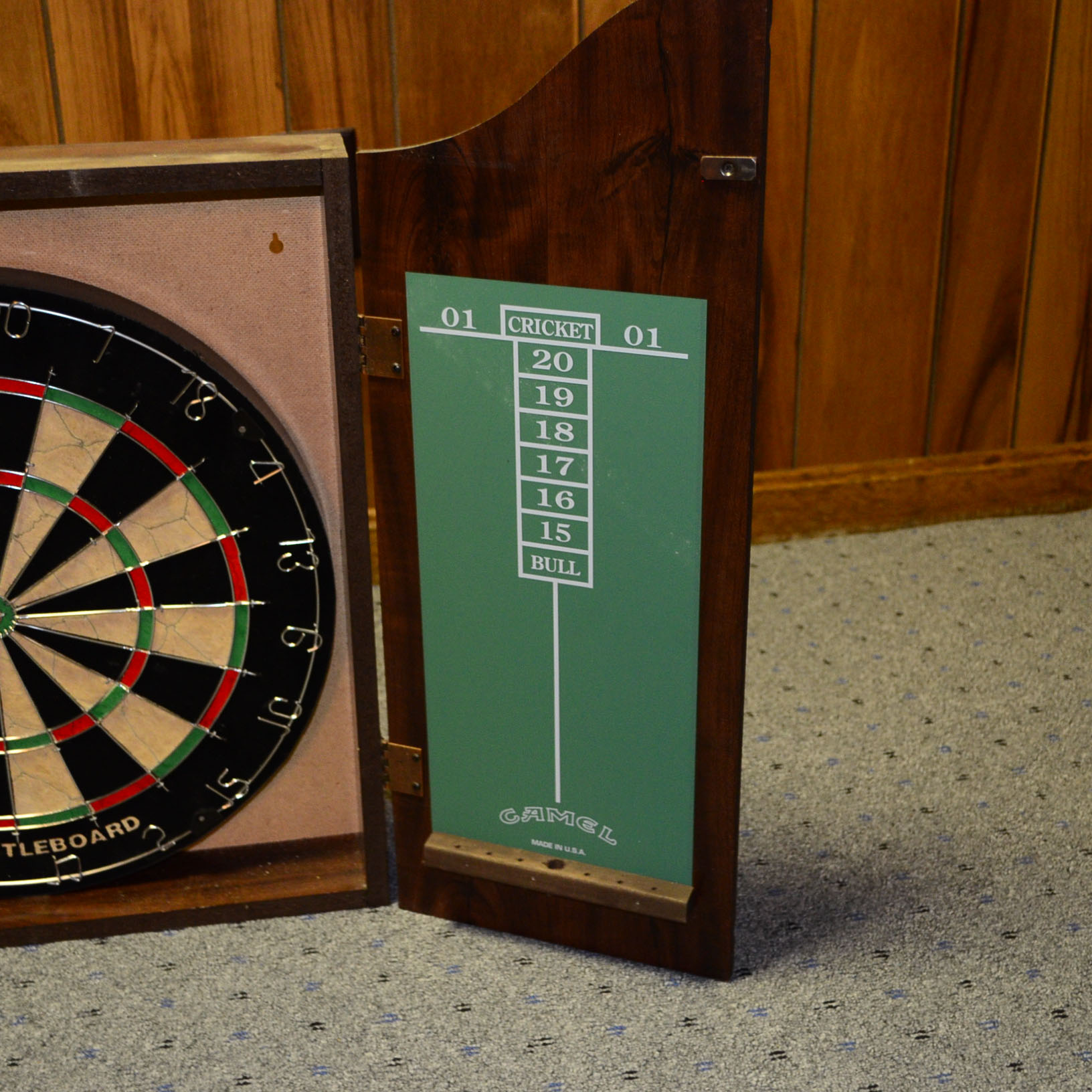 Joe Camel Branded Dartboard Cabinet