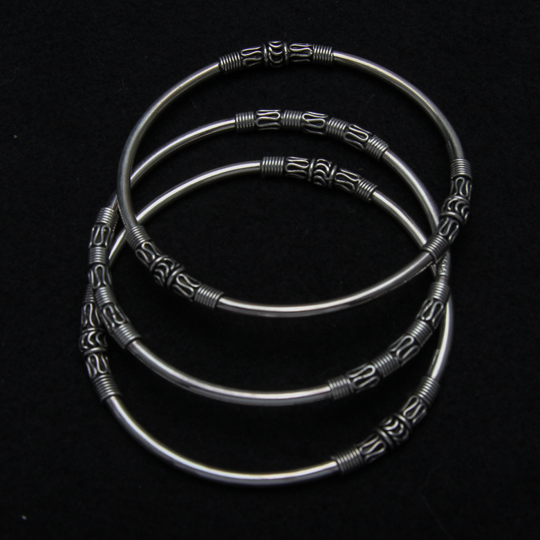 Trio of Sterling Silver Bracelets