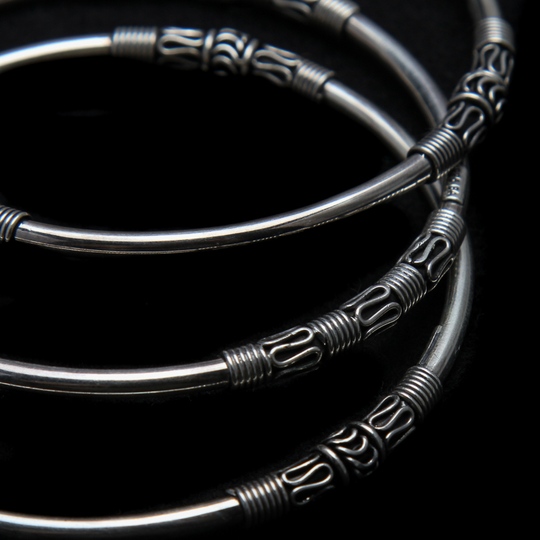 Trio of Sterling Silver Bracelets