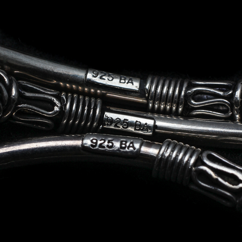 Trio of Sterling Silver Bracelets