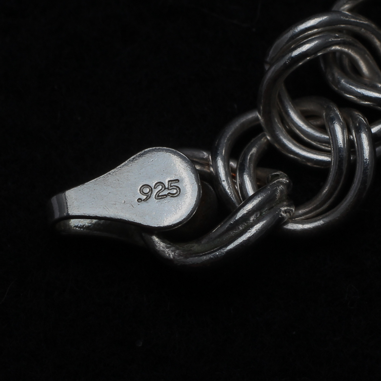 Sterling Silver Military Charm Bracelet