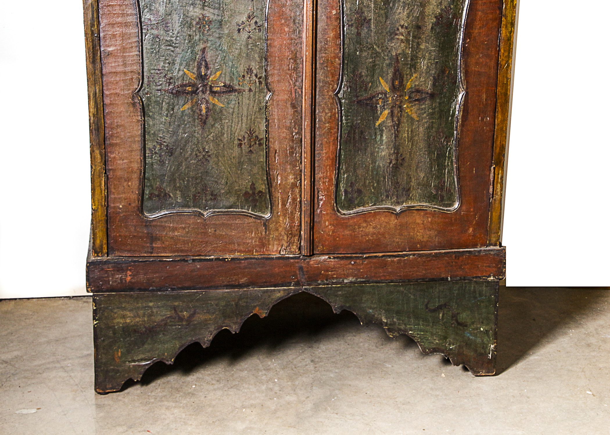 Large Antique Spanish Colonial Cabinet with Retrofitted TV Stand