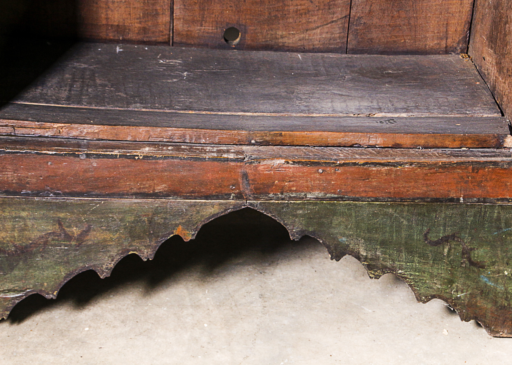 Large Antique Spanish Colonial Cabinet with Retrofitted TV Stand