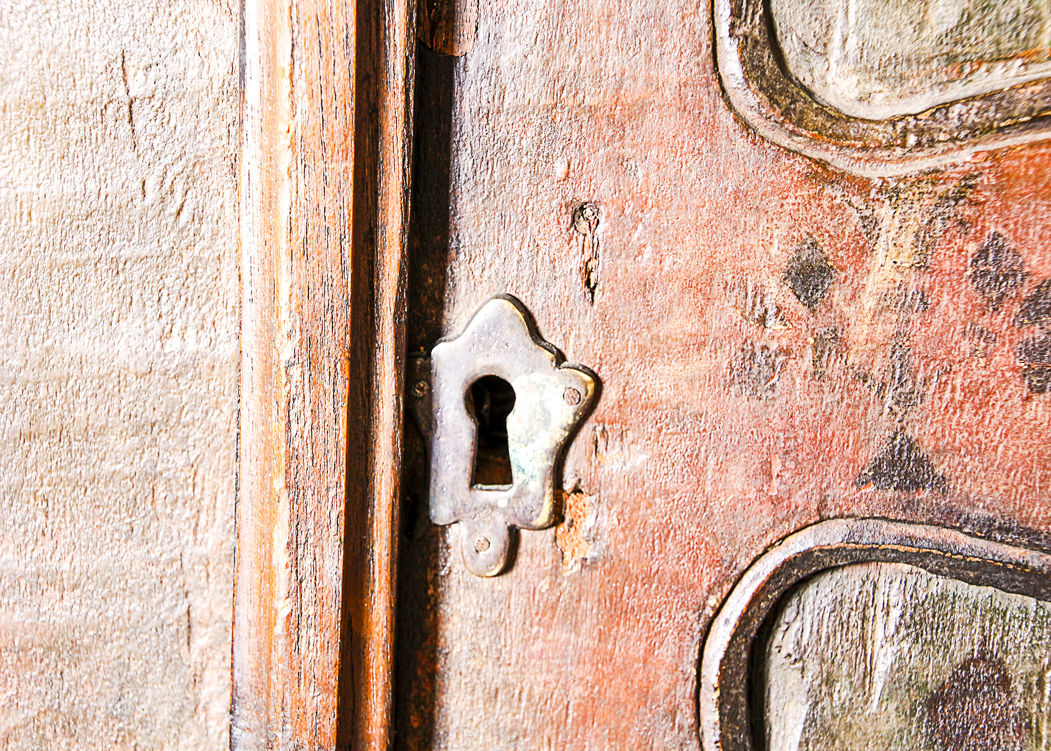 Large Antique Spanish Colonial Cabinet with Retrofitted TV Stand
