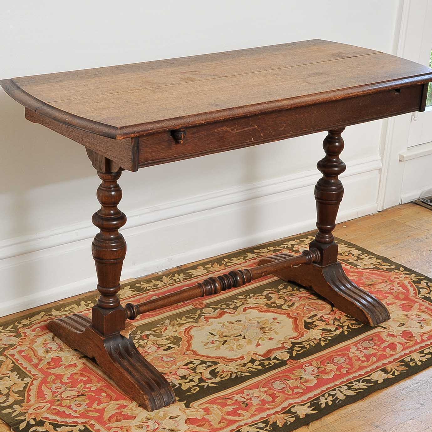 Antique Trestle Console Table