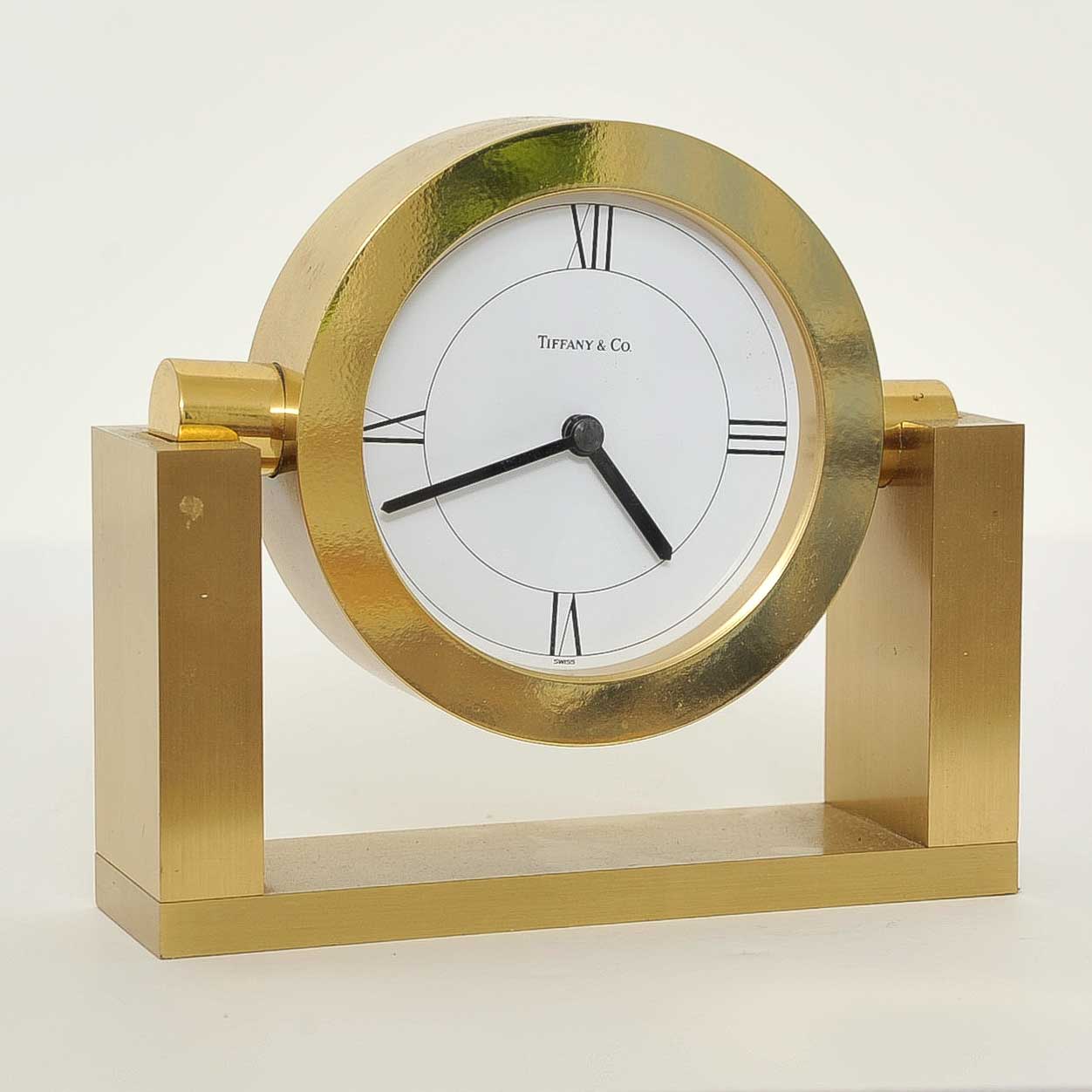 Tiffany & Co. Brass Desk Clock