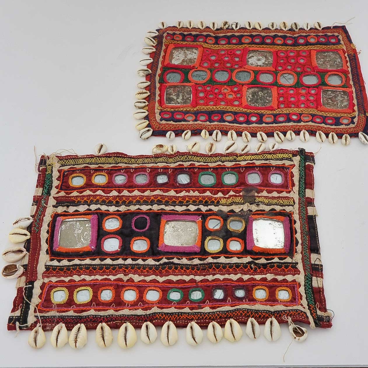 Leather Wrapped Elephant Figurine with Indian Embroideries