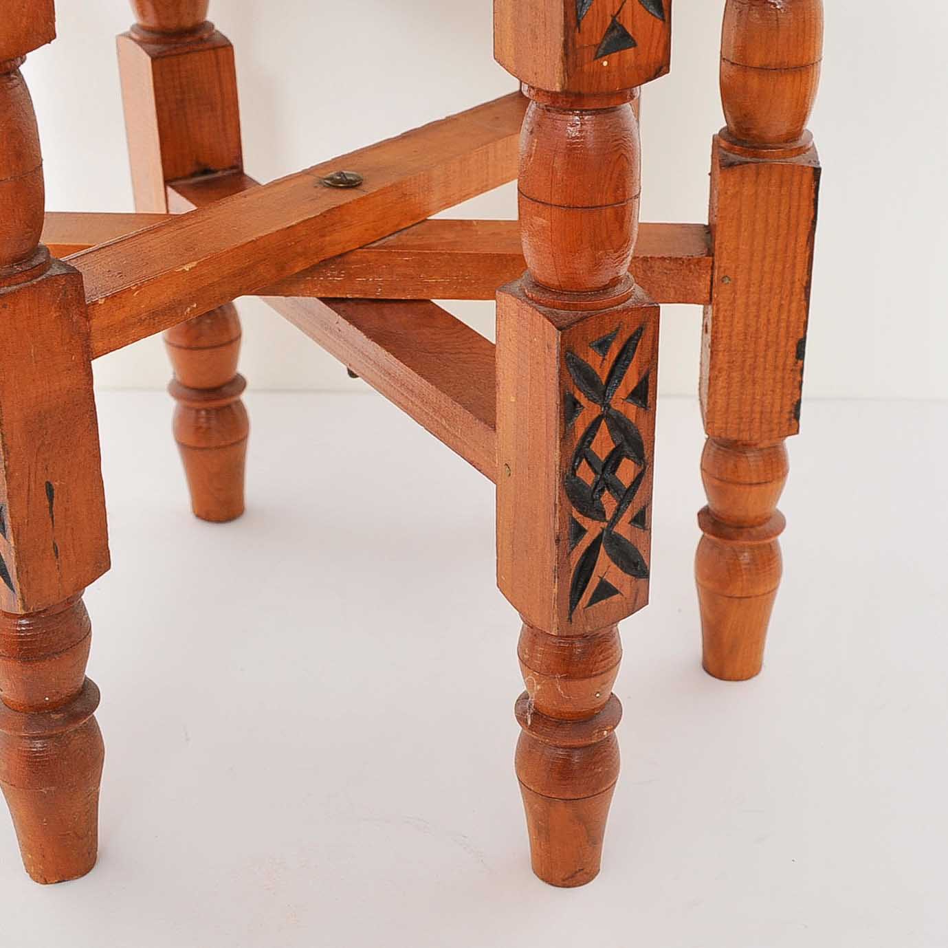 Moroccan Brass Tray Table