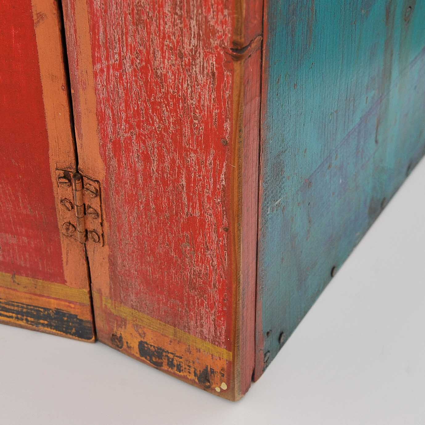 Distressed Painted Wood Nicho