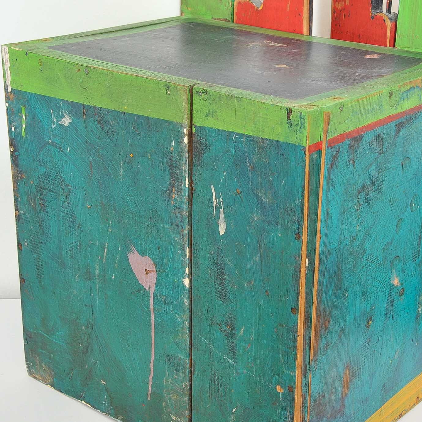 Distressed Painted Wood Nicho