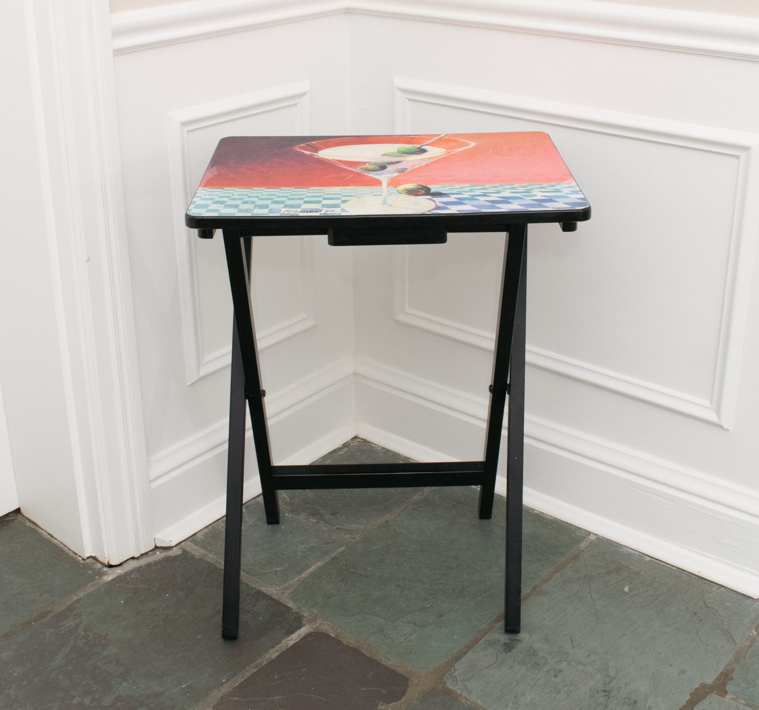 Collection of Television Trays and Stand