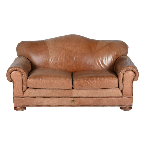 Bob Timberlake Camel Leather Loveseat
